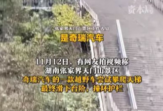 奇瑞汽车致歉：将全力修复天门山天梯并承担赔偿