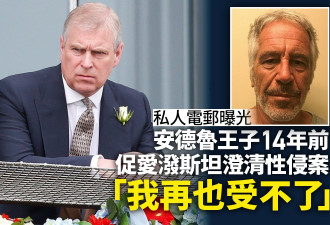 电邮曝光 安德鲁促爱泼斯坦澄清性侵案:我再也受不了