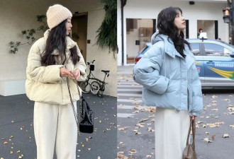 今年冬天流行起“羽绒服+白裤子” 适合40+女生