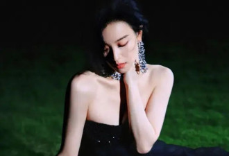 倪妮穿黑色抹胸裙露出事业线！雪肤玉貌魔鬼身材性感火辣