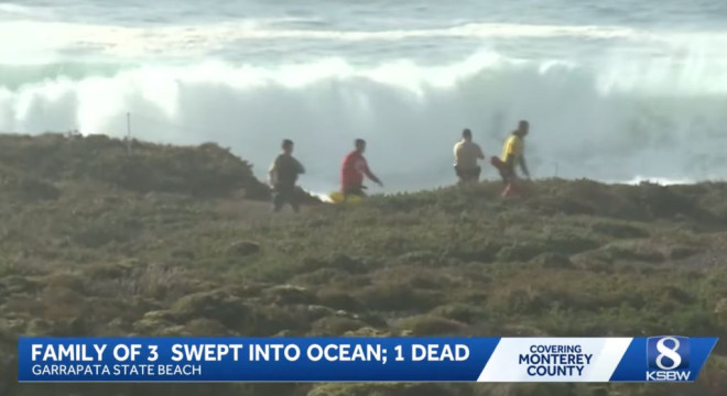 Life guards and state park patrol search Garrapata Beach State Park for a missing 5-year-old girl swept out to sea on Nov. 14, 2025. 