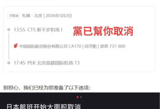 “党已帮你取消机票” 中国严查赴日旅游