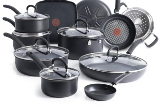 T-FAL 终极硬质阳极氧化防刮钛不粘炊具套装，洗碗机烤箱安全
