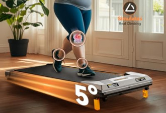黑五8.3 折，330 磅容量，2.5HP 家用便携式步行垫跑步机