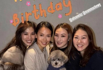 林青霞38岁继女产后露脸，与姐妹庆生身材纤瘦，生了仨娃仍没结婚