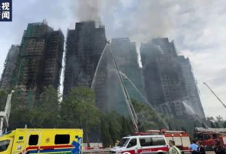 香港大火，最严重的建筑已完全焦黑