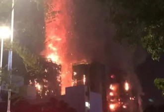 香港火灾小区居民：烧到高层还未发现 看不到邻栋