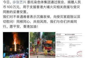 杨紫,易烊千玺,张艺兴,周深,华晨宇为香港捐100万
