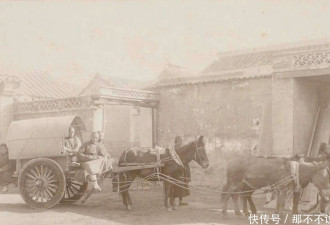 老照片穿越时空看看100年前清朝时的生活,有美女