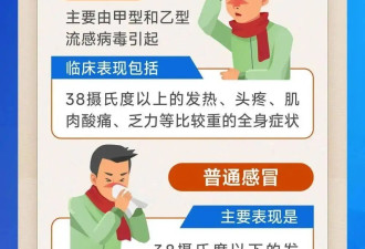 流感和普通感冒有何不同？如何预防？