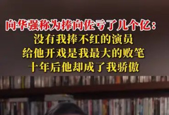 向华强回应为向佐投数亿拍电影：从“最大败笔”到“我的骄傲”