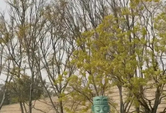 三星堆青铜造型雕塑手臂被游客掰断？博物馆：属实