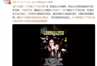 董璇女儿小酒窝一口气晒了17张合影,数位明星主动贴脸合照