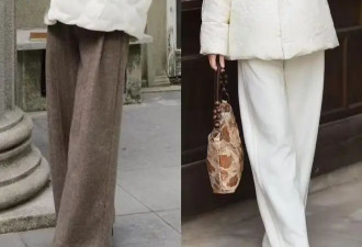 “短羽绒+阔腿裤”才是冬天的王炸组合