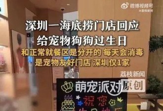 深圳一海底捞给宠物狗过生日！门店回应