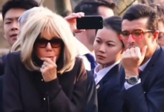 中国最美女保镖保护马克龙夫人 眼神犀利如飞刀引关注
