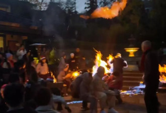 豪华度假村圣诞点灯仪式起火，有人受伤送医