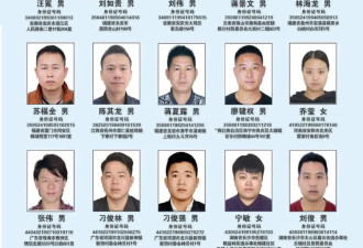 100名电诈犯罪在逃金主骨干人员被通缉，照片公布