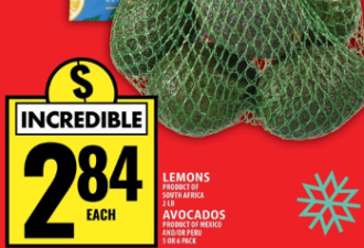 本周特价: 番茄$0.99 柚子$1.88 蓝莓、菠萝$1.86 羊腿$5.99