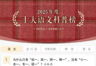 两份“十大网络流行语”同日发布，却只有一条重合