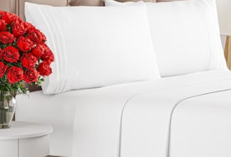 限时3.9 折，Queen Size 4 件套，舒适透气和凉爽床单