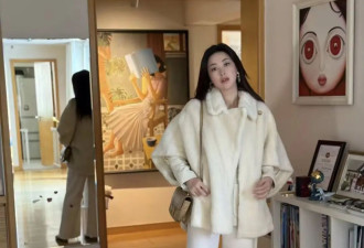 朱珠搬离“老破小”，新家光餐厅就超50平，大白墙挂艺术画像展厅