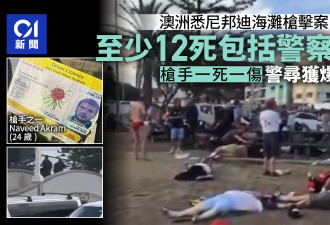 澳洲悉尼邦迪海滩恐袭12死12伤: 警寻获爆炸装置