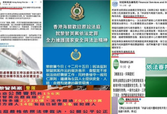 黎智英被判违反国安 港府各部门要清一色发文支持