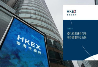 吸散户：香港股市拟大降股票每手价值至1000元