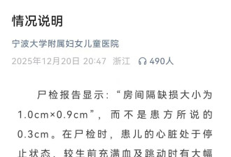 关于小洛熙尸检报告，涉事医院发布说明后又删了