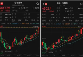 国际金价站上4500美元关口 再创历史新高