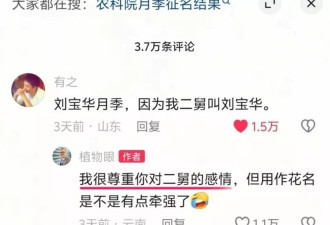 农科院征集新品种月季名，网友二舅名字被投上“榜一”