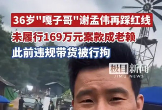 “嘎子哥”谢孟伟拒还169万欠款成老赖！原账号被封后转战视频号