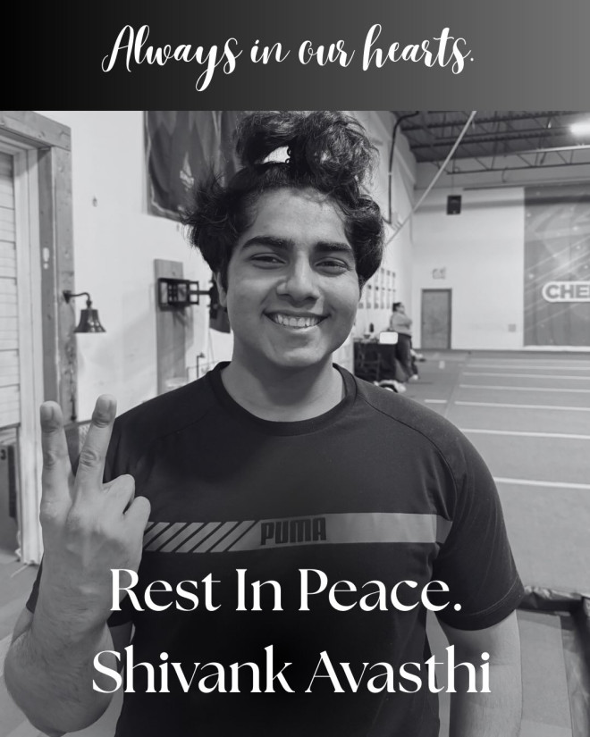 May be an image of text that says 'Always Alwaysincurhearts in our hearts CHE Rest In Peace. Shivank Avasthi'