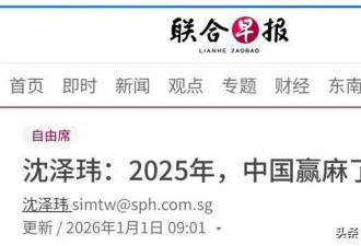 比美国还狂？2026第一天，新加坡发文告诫中国