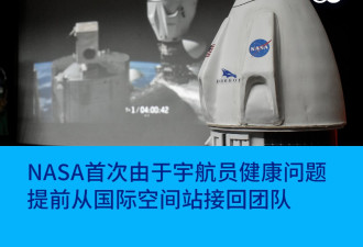 NASA首次由于航员健康问题提前结束空间站任务