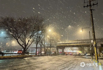 北京多地进入降雪主要时段，一组图看漫天雪花纷飞