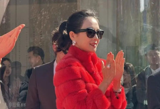 章子怡离开汪峰后风格大变，一身红黑穿搭像贵妇，46岁美出新高度
