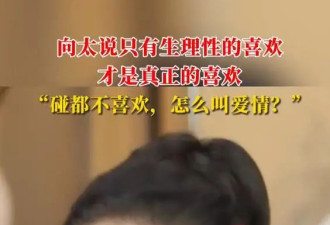 向太陈岚称只有生理性喜欢才是真喜欢:碰都不喜欢