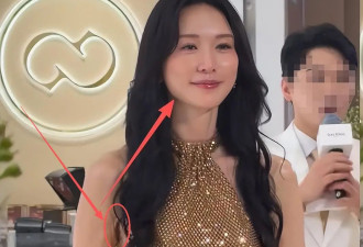 林志玲亮相深圳，医美脸红肿面相变了，穿挂脖裙腋下褶子藏不住