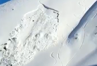 班夫公园惊魂雪崩！瞬间吞没滑雪者！