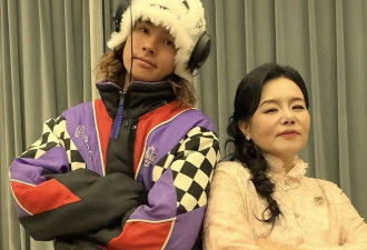 龚琳娜与儿子同框，18岁雅酷五官混血很帅气！比陈坤儿子还像陈坤