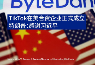 TikTok在美合资企业正式成立 特朗普：感谢习近平