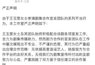 《突然的喜欢》剧组向王玉雯道歉：涉事人员已被开除