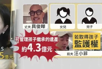 具俊晔要把大S遗产转给两个孩子，和汪小菲和解
