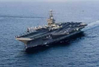 美国林肯号航空母舰抵达中东