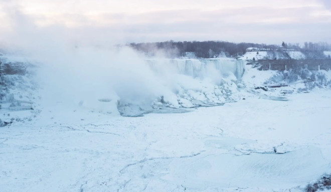 Niagara Parks: Partially frozen falls, Dec. 2025-Jan. 2026