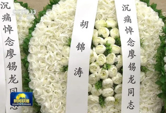 胡锦涛署名的花圈曝光