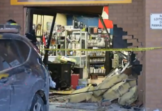 安省多家店铺遭抢劫！SUV明目张胆破门而入！