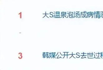 韩媒公开大S去世过程,泡温泉成病情恶化关键原因